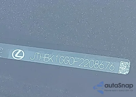 2015 Lexus Es 350 from USA, damaged, VIN JTHBK1GG0F2208676